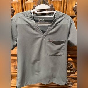 Figs SET Women'n Green Bonsai V-Neck Scrub TOP & BOTTOMS